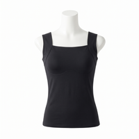 Talina built-in bra tank in black