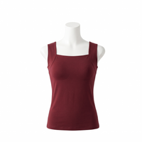 Talina built-in bra tank in brick red